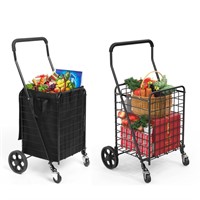 Kiffler Folding Shopping Cart for Groceries, Groce