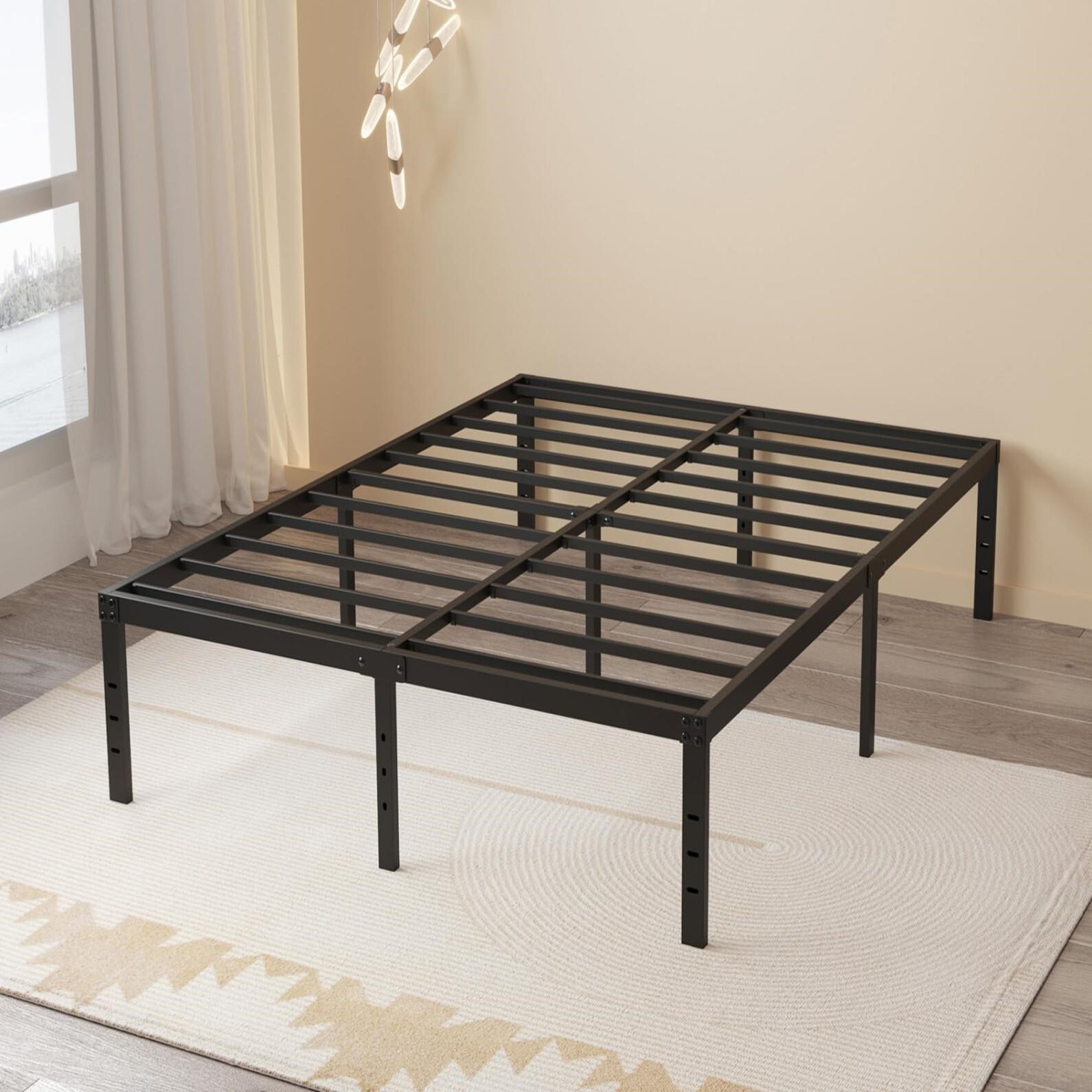 Maenizi Full Size Bed Frame No Box Spring Needed,