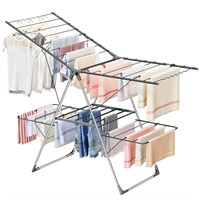 Bigzzia Clothes Drying Rack Foldable, 2-Level Larg
