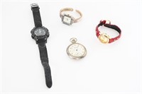 Vtg Ingersol Junior Pocket Watch, Geneva Platinum