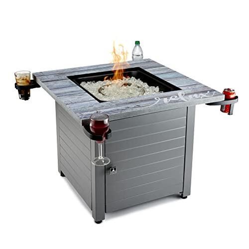 Relax Gray 30” Square Gas Fire Table