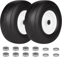 2PCS 13x5.00-6 Flat Free Tire w/ Steel Wheel