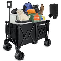 LUXCOL Wagon Cart with Wheels Foldable,Updated Col