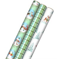 Hallmark Christmas Wrapping Paper with Cut Lines o