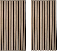 $160 Wood Slat Wall Panel (2 Pcs, Smoke Oak)