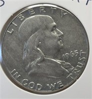 OF) 1963-d Franklin half dollar XF