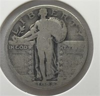 OF) 1928-d standing liberty Quarter, good