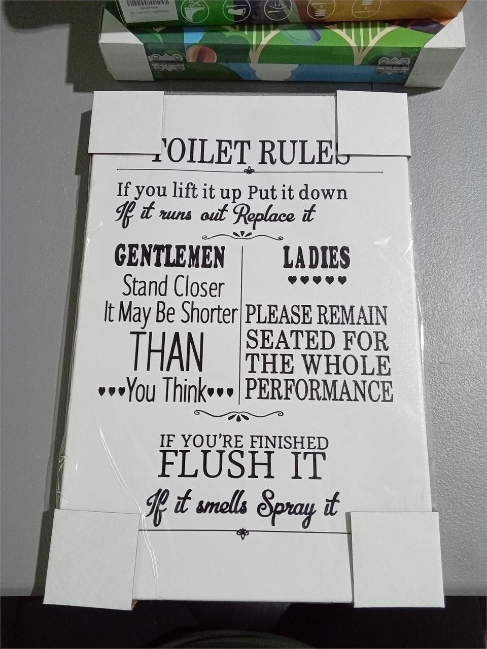 12x18 Toilet Rules Sign