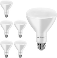 LEDIARY BR30 Light Bulbs Dim To Warm 6Pack
