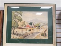 Signed Countryside Print Signed by Frank Serratoni