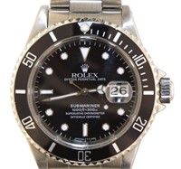 Rolex Men's Black Submariner 40 mm Watch