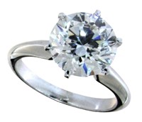 14kt Gold 4.33 ct VVS Lab Diamond Solitaire Ring