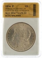 1896 Philadelphia Morgan Silver Dollar