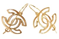 Chanel Gold Tone Earrings