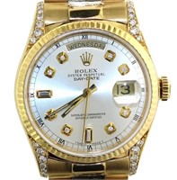 18k Gold Rolex Oyster Perpetual Day-Date w/Diamond