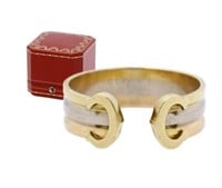 18K Gold Cartier 2C Motif Designer Ring