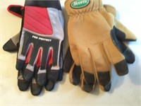 2 Pairs of Work Gloves Sz L-XL
