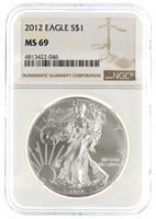2012 MS69 American Eagle Silver Dollar