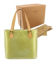 Louis Vuitton Green Verni Houston Handbag