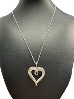 Brilliant 1.00 ct Diamond Heart Necklace