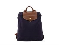 Longchamp Purple & Brown Backpack