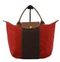 Longchamp Red & Brown La Pliage Handbag