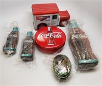 Five Antique Coca-Cola Tins