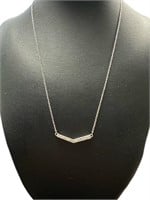 Elegant 1/4 ct Diamond Bar Designer Necklace