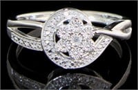 Antique Style Natural Diamond Dinner Ring