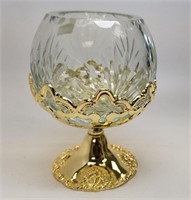 Victorian Bouquet Crystal Bowl and Stand