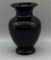Fenton Black Glass Vase