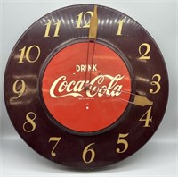 Vintage Coca Cola Clock - Metal