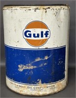 5 Gallon Gulf Oil Corp Can