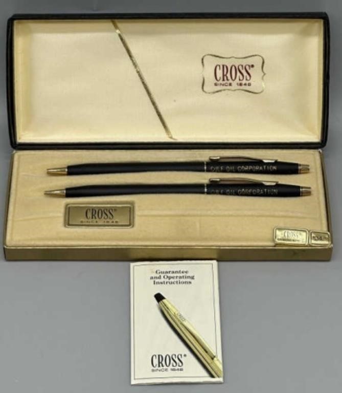Vintage Cross Gulf Oil Corporation Pen Pencil Set