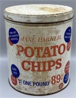 Jane Parker Potato Chips Tin Can