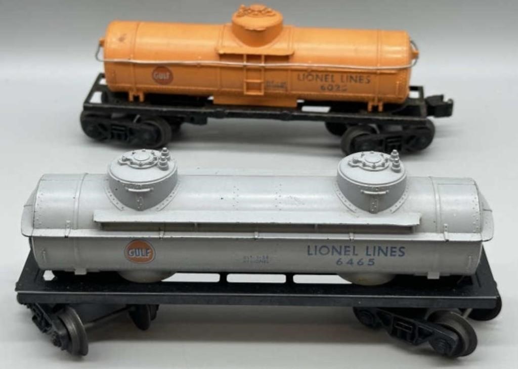 Lionel Single Dome Gulf Oil Tank Cars 6025/6465