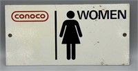 CONOCO Porcelain Enamel Women’s Bathroom Sign