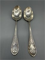 Circa 1890 Sterling Silver Serving Spoons