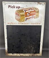 Vintage Purity Maid Chalkboard Style Metal Sign