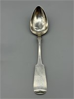 Antique J. Pooley Coin Silver Serving Spoon
