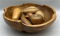 Monkey Pod Bowl w/Fruit