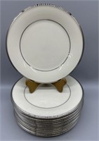 (12) Lenox Solitaire 8in Salad Plates