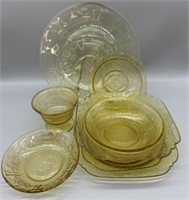 Depression Glass Mixed Dishes