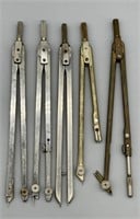 Vintage Charvos & Dietzgen Drafting Compasses