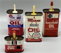 (4) Vintage Household Oil Cans