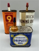 (3) Vintage Tin Oil Cans