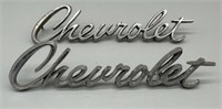 (2) Chevrolet Script Emblems