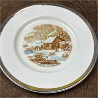 Currier & Ives Staffordshire Plate, "A Home....