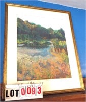 framed pastel of marsh