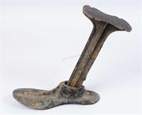Vintage Cobbler's Cast Iron Shoe Form & Stand